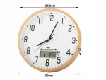Ceas de Perete Rotund 30cm – Silențios, cu Dată, Temperatură și Secundar - Image 8