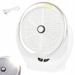 Ventilator de Birou Fără Fir cu Lumină LED – Reîncărcabil, Silențios și Compact - Image 6
