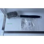 Perie de sârmă pentru grătar, mâner 45 cm, oțel inoxidabil, 45 x 7 x 10 cm, negru - Image 6