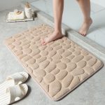 Covoraș Baie Antiderapant 3D Piatra, 40×60 cm, Bej - Image 9