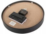 Ceas de Perete Rotund 30cm – Silențios, cu Dată și Temperatură, Aspect Lemn - Image 7