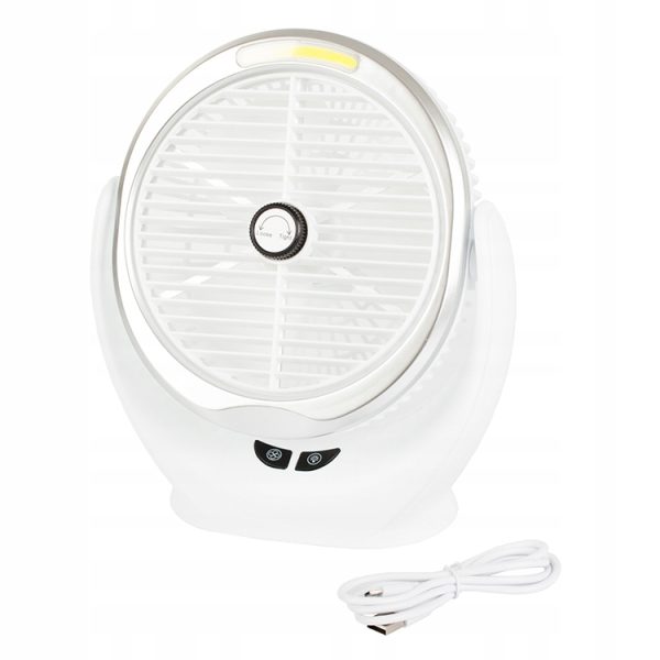 Ventilator de Birou Fără Fir cu Lumină LED – Reîncărcabil, Silențios și Compact