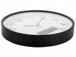 Ceas de Perete Rotund 30cm – Silențios, cu Dată și Temperatură, Aspect Lemn - Image 6
