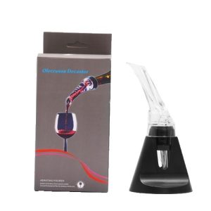 VinAerator 2în1 cu Decantor – Anti-Picurare, Fără Scurgere, Negru