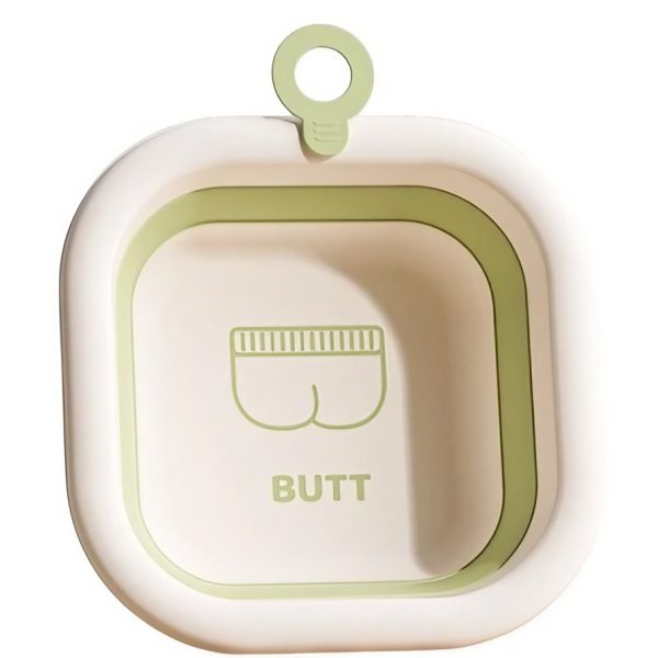 Cada Pliabilă pentru Bebeluși – Verde, 3.5 L, Model Fundulet, 30x30x3.5 cm