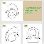 Cască de Duș Copii , Model Coroană, Galben, 0–12 Ani - Image 3