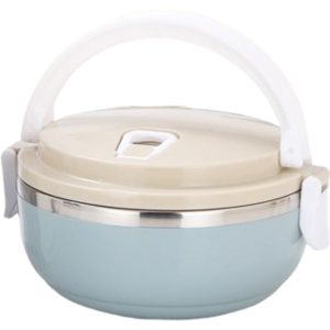 Caserolă pentru alimente 700 ml – oțel inoxidabil, mâner, valvă aerisire, închidere etanșă, 15x8.5 cm, albastru
