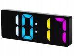 Ceas Digital cu Alarmă, Termometru și Funcție Snooze – Afișaj Color și Dată - Image 9