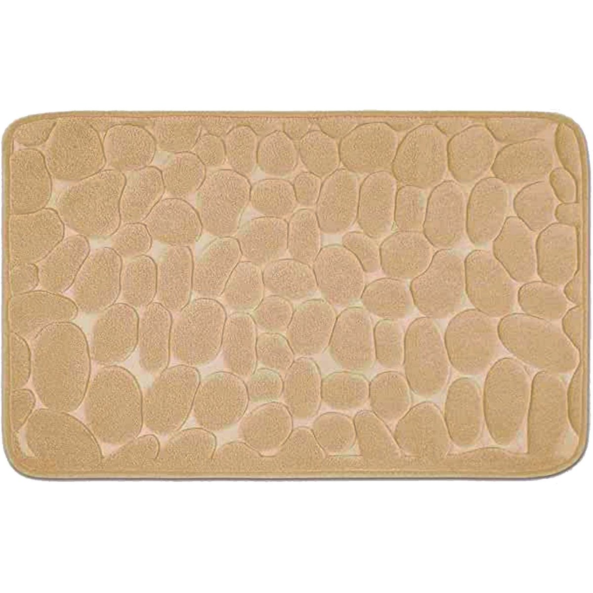 Covoraș Baie Antiderapant 3D Piatra, 40×60 cm, Bej - Image 1
