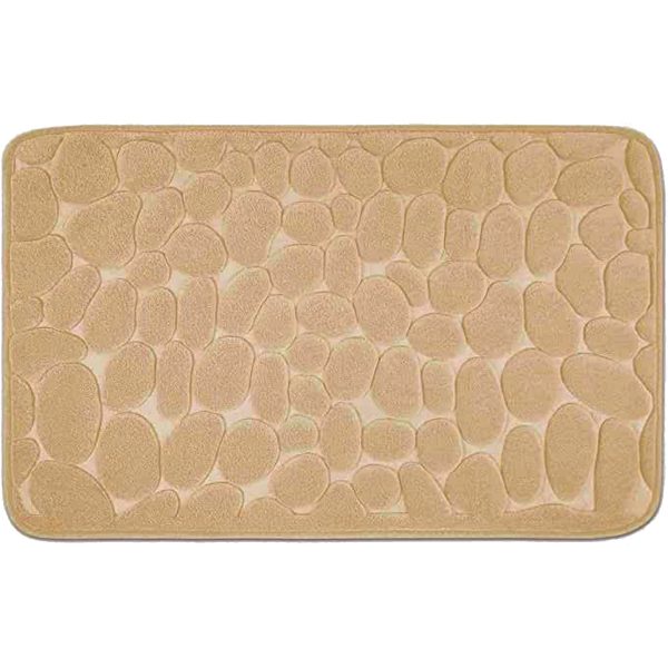 Covoraș Baie Antiderapant 3D Piatra, 40×60 cm, Bej