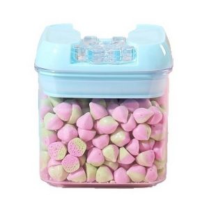 Cutie Depozitare  0.5L, Capac Albastru, Transparent