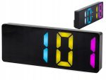 Ceas Digital cu Alarmă, Termometru și Funcție Snooze – Afișaj Color și Dată - Image 6
