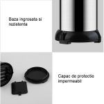 Dispenser Sapun Lichid cu Senzor Infrarosu, Otel Inoxidabil, 250ml, Gri - Image 4