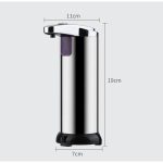 Dispenser Sapun Lichid cu Senzor Infrarosu, Otel Inoxidabil, 250ml, Gri - Image 5