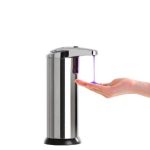 Dispenser Sapun Lichid cu Senzor Infrarosu, Otel Inoxidabil, 250ml, Gri - Image 3