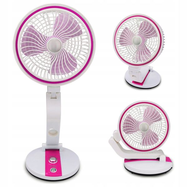 Ventilator Pliabil 3 în 1 – Lampă de Birou Wireless, pentru Masă și Podea