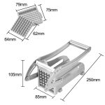 Feliator Manual Inox pentru Cartofi și Legume, 2 Dimensiuni, 25.5x11.7 cm, Argintiu - Image 4