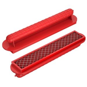 Feliator Manual Hot-Dog  Inox & ABS, Roșu, 29.5 x 6.5 cm