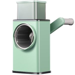 Feliator Manual 3-în-1 pentru Legume – Verde, 28.5x9.2x13.5 cm, Lame Inox, Bază cu Ventuză