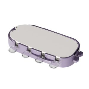 Formă înghețată cu 4 compartimente, silicon & ABS, model animăluțe – mov