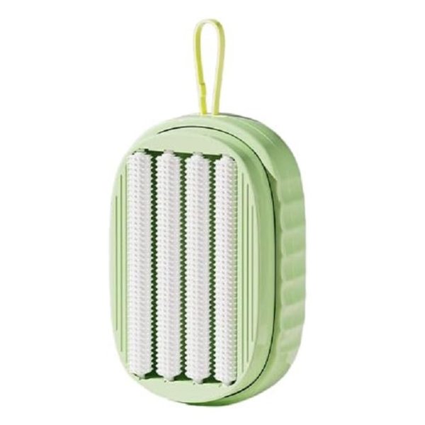 Perie Spălat Haine cu Dispenser, 4 Perii, Verde