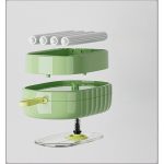 Perie Spălat Haine  cu Dispenser, 4 Perii, Verde - Image 9