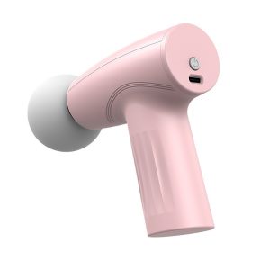 Mini Aparat de Masaj Tip Pistol, USB-C, 3 Viteze, 120 min, Roz