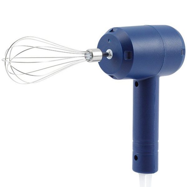 Mixer Electric fără Fir, Uz Casnic, 3 Accesorii, Albastru Închis