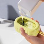 Perie Spălat Haine  cu Dispenser, 4 Perii, Galben - Image 5