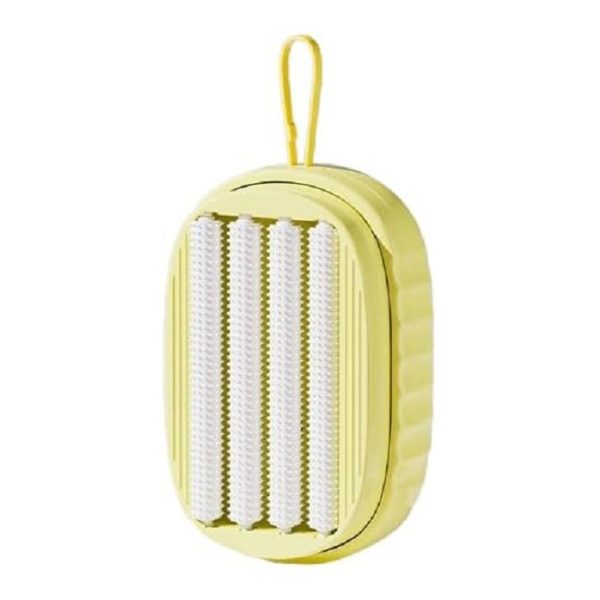 Perie Spălat Haine cu Dispenser, 4 Perii, Galben