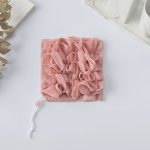 Prosop de Baie 2în1 cu Burete din Plasă, Roz, 17×17 cm - Image 2