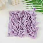 Prosop de Baie 2în1 cu Burete din Plasă, Mov, 17×17 cm - Image 5