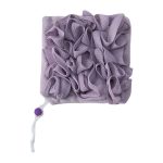 Prosop de Baie 2în1 cu Burete din Plasă, Mov, 17×17 cm