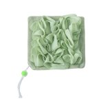 Prosop de Baie 2în1 cu Burete din Plasă, Verde, 17×17 cm