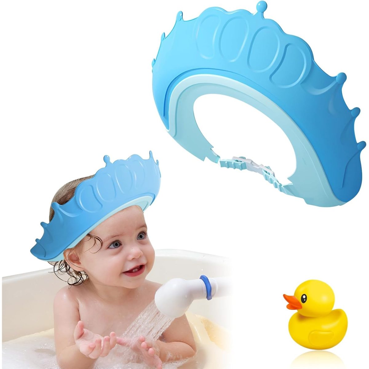 Vizieră de Baie  pentru Copii – Coronită, Albastru, Anti-Șampon - Image 6
