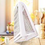 Răzătoare de Bucătărie cu Cutie Colectoare, 2 Lame, Inox & ABS, Alb - Image 4
