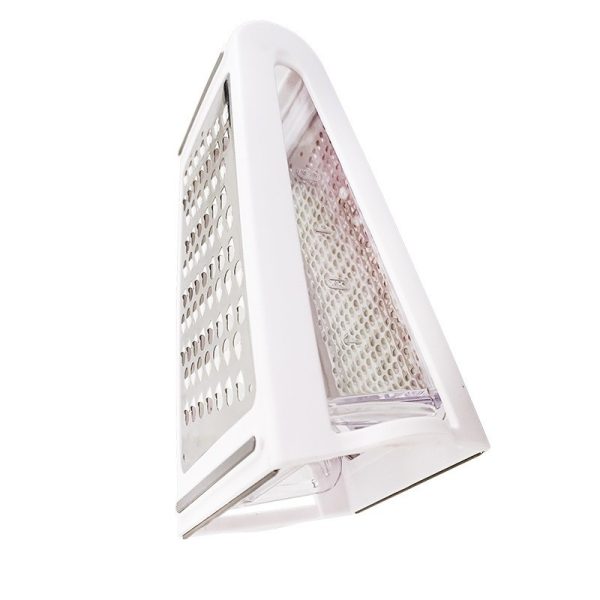 Răzătoare de Bucătărie cu Cutie Colectoare, 2 Lame, Inox & ABS, Alb