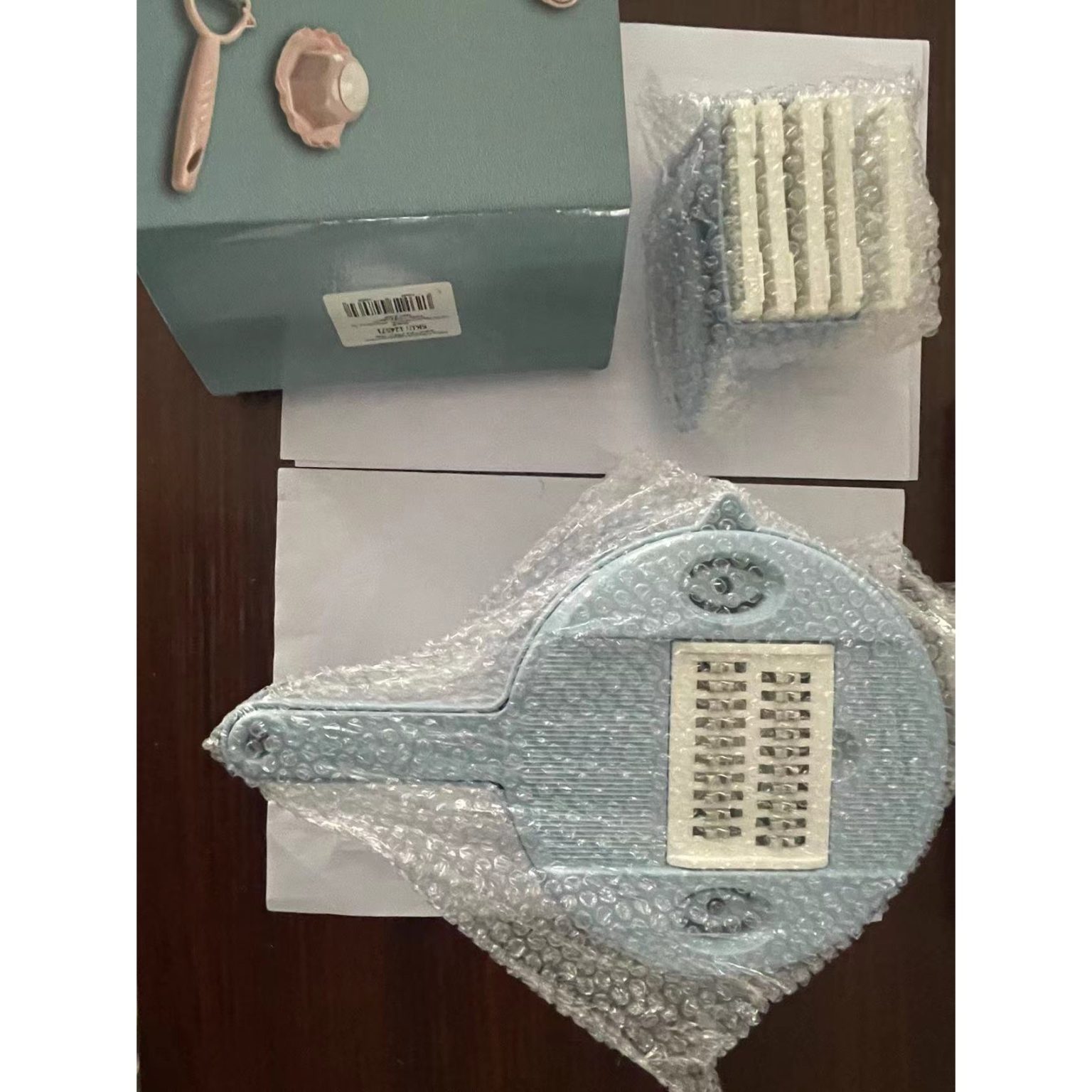 Răzătoare Multifuncțională 10-în-1 pentru Legume și Fructe – Albastru, 27.6x8 cm - Image 2