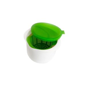 Recipient pentru Preparat Brânză cu Capac din Silicon, Cheese Maker, 17x14.5x12.8 cm, Verde