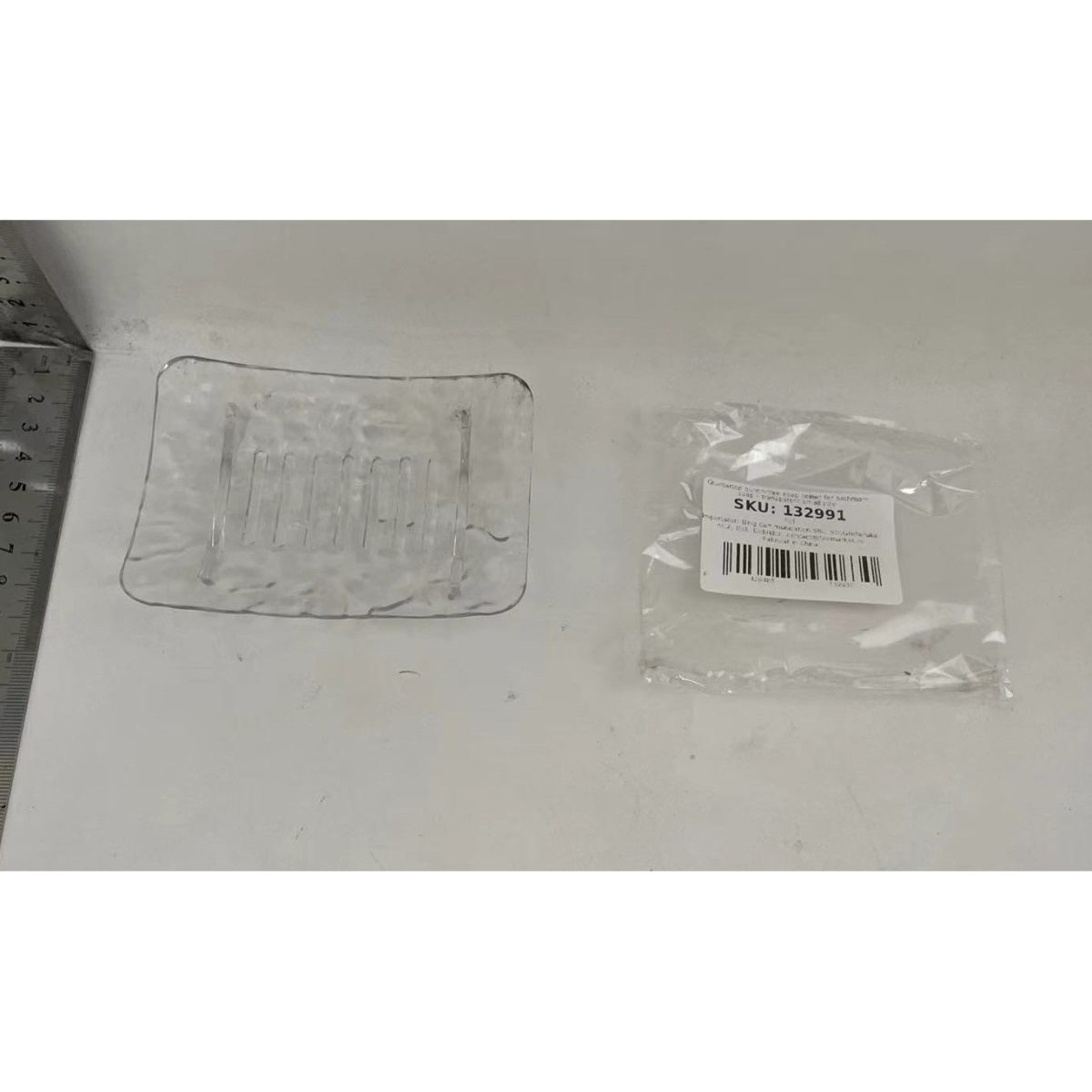 Savonieră  Transparent, 15x9 cm, cu Scurgere - Image 4
