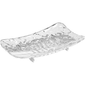 Savonieră Plastic  cu Scurgere, Transparent, 15x9 cm