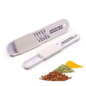 Set doua linguri masurare ajustabile, material ABS, 16x3.5x1.6 cm, alb