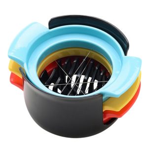 Set feliator 3 în 1 multifuncțional – pentru ouă și fructe, inox + PP, multicolor, 9x10.5x5.5 cm
