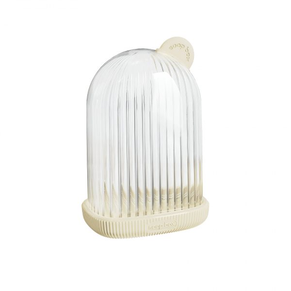 Săpunieră de Călătorie cu Capac și Scurgere, Crem, 12.6×6.1×8.4 cm