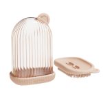 Săpunieră de Călătorie  cu Capac și Scurgere, Roz, 12.6×6.1×8.4 cm