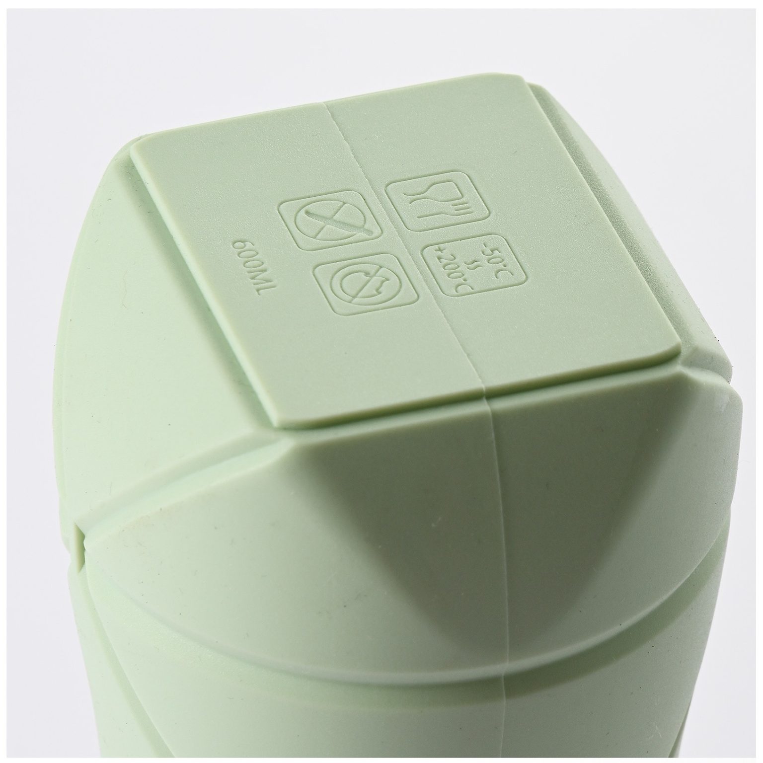 Sticlă Apă Pliabilă din Silicon, Reutilizabilă, 600 ml, 22x7.8 cm, Verde - Image 7