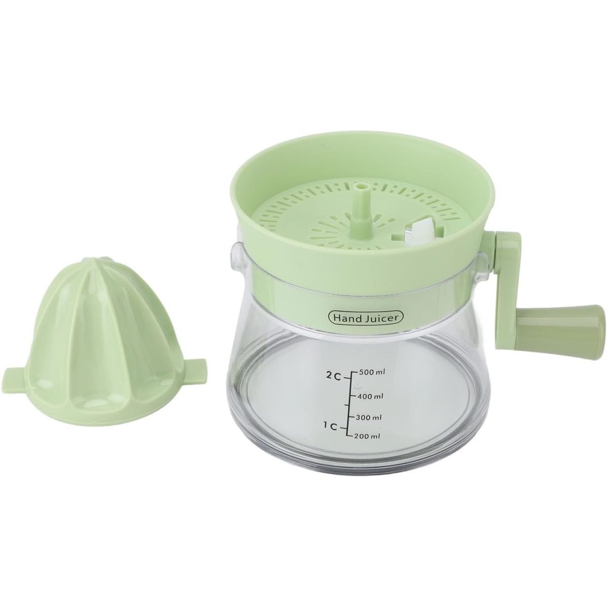 Storcător de Citrice Manual, Rezistent, Ușor de Folosit și Depozitat, Durabil, Calitativ, 16.5x13 cm, Transparent/Verde - Image 9