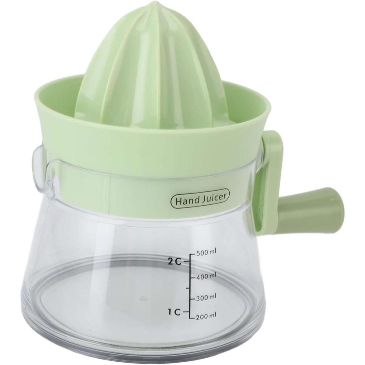Storcător de Citrice Manual, Rezistent, Ușor de Folosit și Depozitat, Durabil, Calitativ, 16.5x13 cm, Transparent/Verde - Image 1