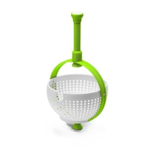 Strecurătoare Multifuncțională Rotativă cu Mâner – ABS, 22x12 cm, Verde