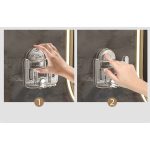 Suport Dublu Transparent pentru Pahar și Periuță – Plastic, 11 x 11.5 cm - Image 6